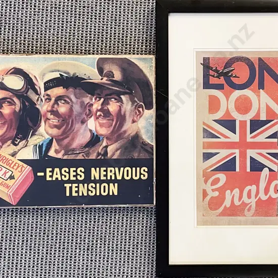 Framed London England Magazine Print and Reproduction Wrigleys Advert