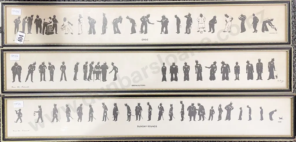 Three Silhouette Caricatures Image 1++