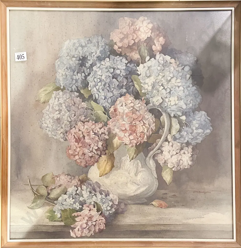 Kate Penlington - Hydrangeas - Watercolour (a/f) Image 1++