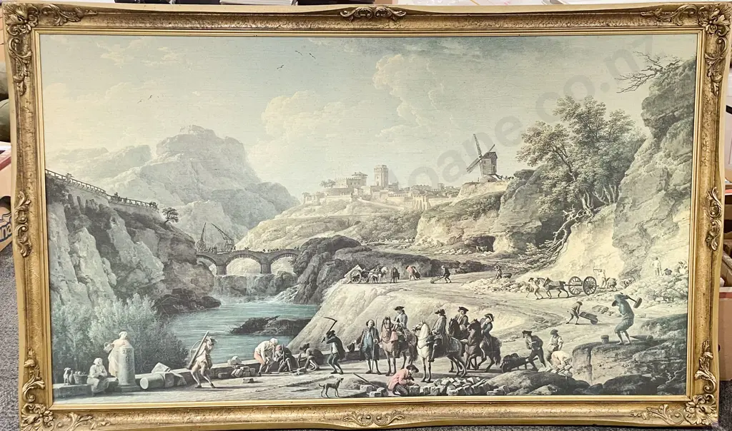 Large Gilt Framed Classical Print Image 1++