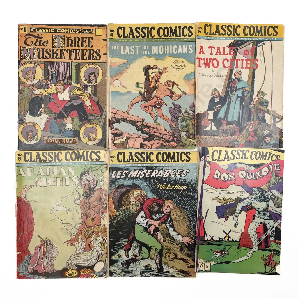 Qty Classics Comics No1 (1946) with Nos 4 6 8 9 11 Image 1++