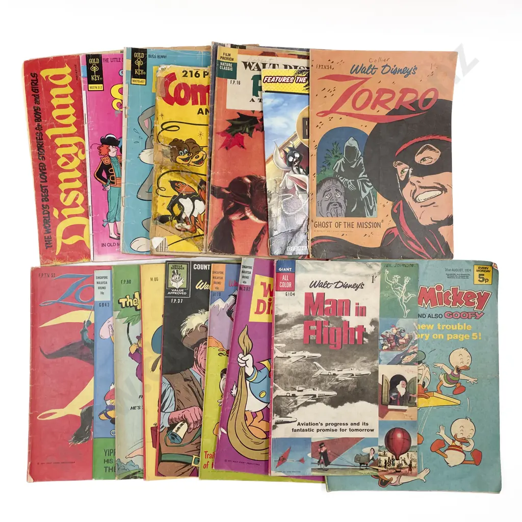 Qty Assorted Disney Comics including two Zorro and others (18) Image 1++