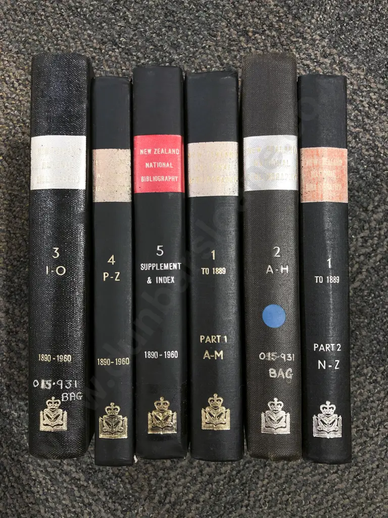 NZ National Bibliography Vol. I-V Image 1++