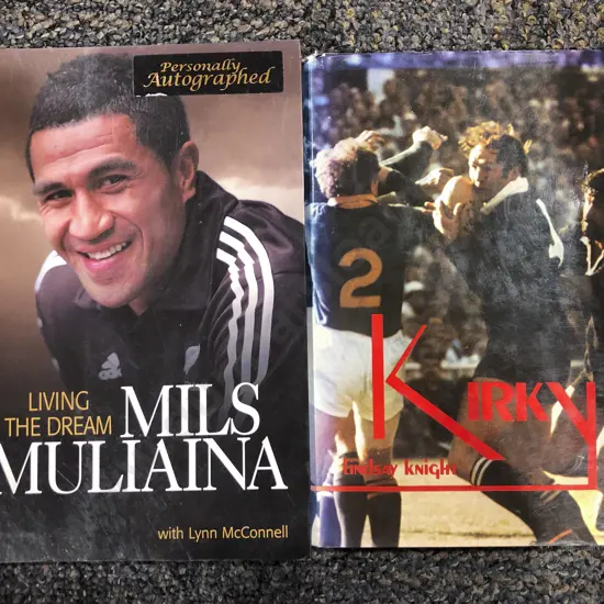 Two NZ Rugby Player Biographies (Signed)