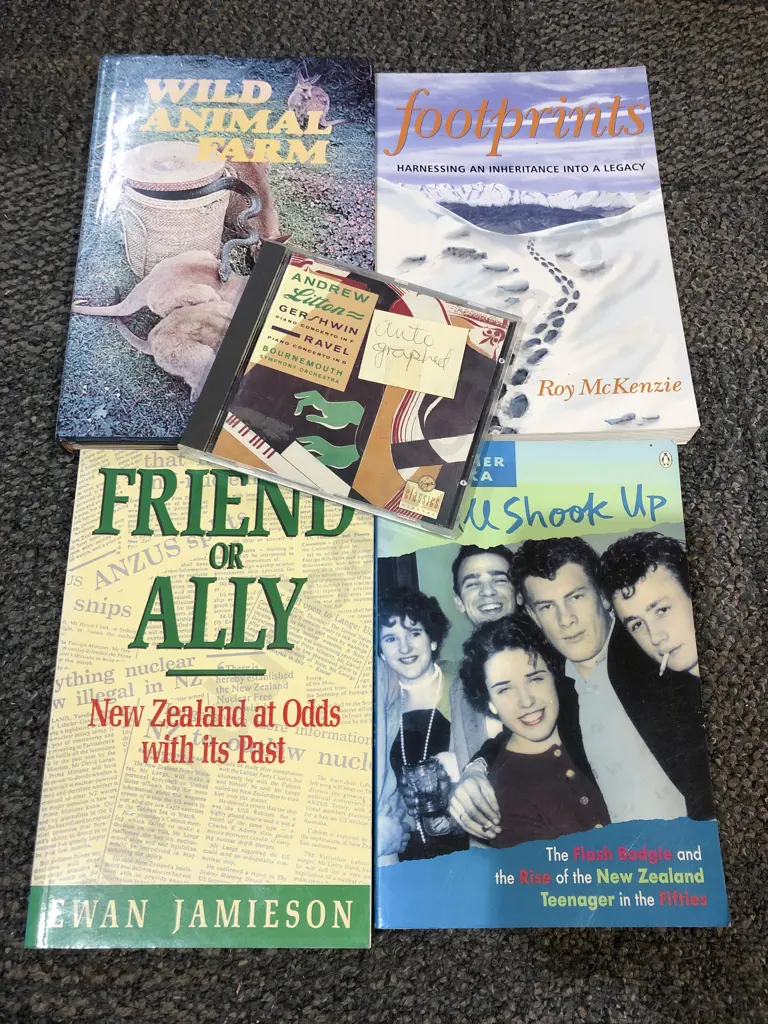 Four Assorted Books Signed By Author Together With Signed CD Image 1++