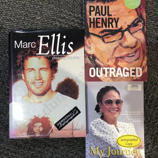 Three Signed Assorted NZ Personality Biographies