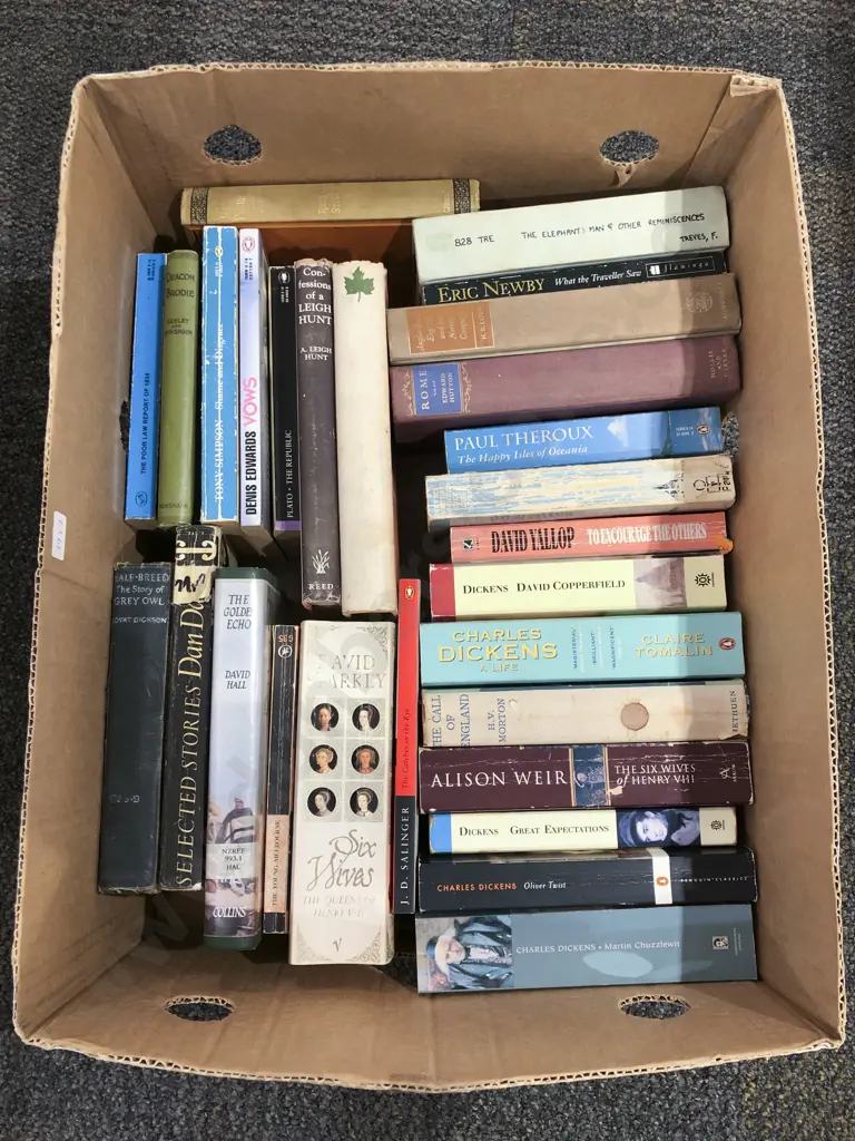 Box Quantity of Assorted Books Image 1++