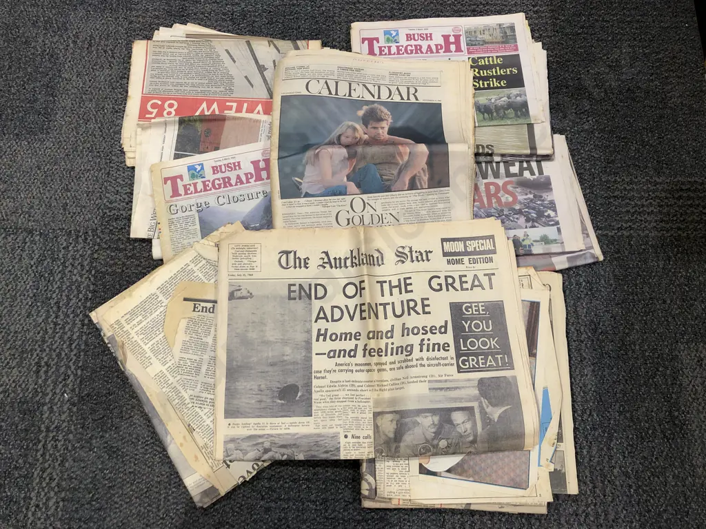 Large Box Quantity of Assorted Vintage Newspapers Image 1++