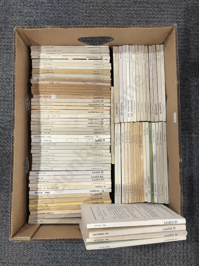 Box Quantity of Various Editions form the Periodical "Landfall" Image 1++