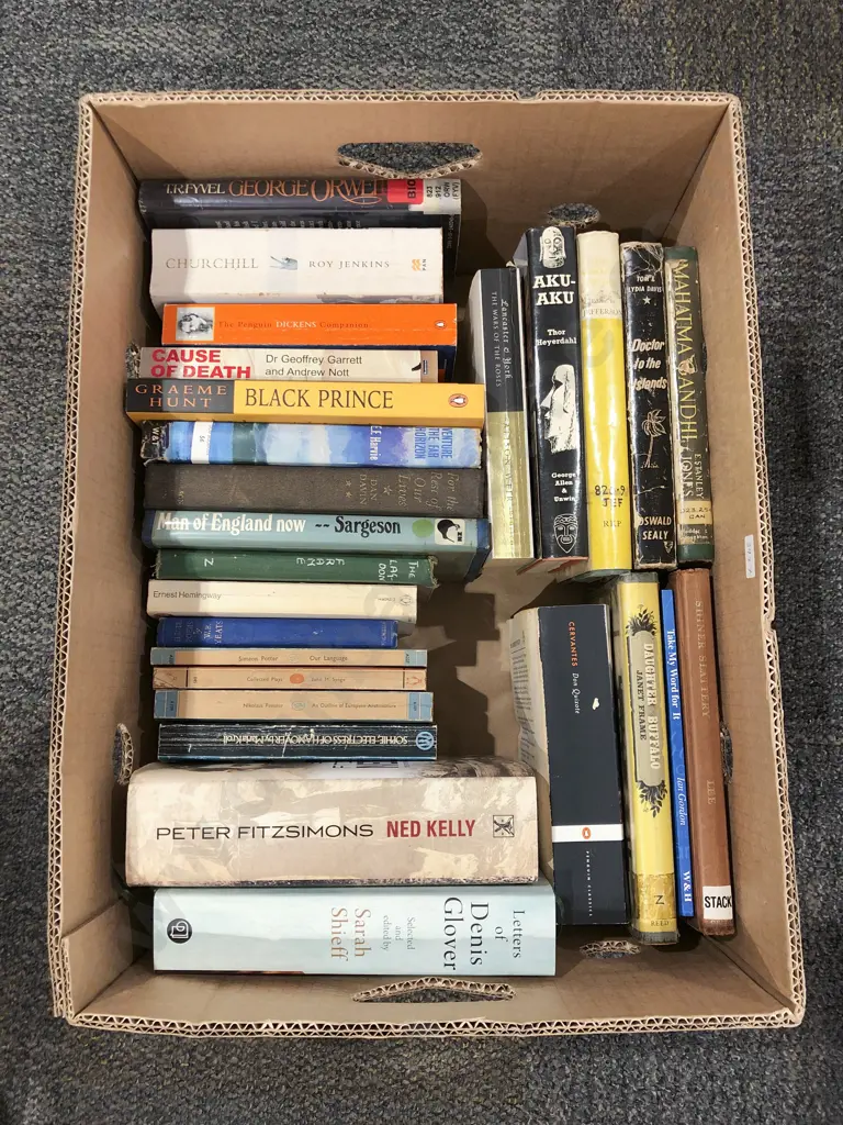 Box Quantity of Assorted Books Image 1++