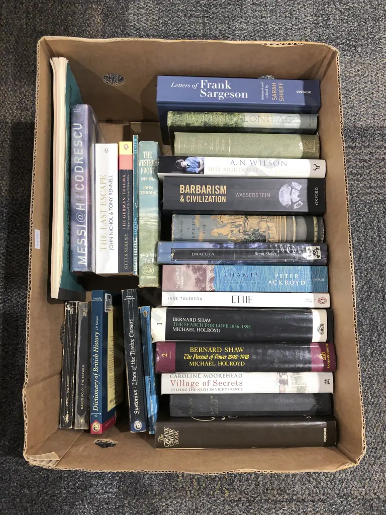 Box of Assorted Books Image 1++