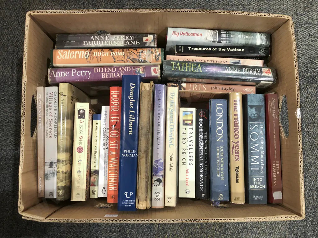 Box of Assorted Books Image 1++