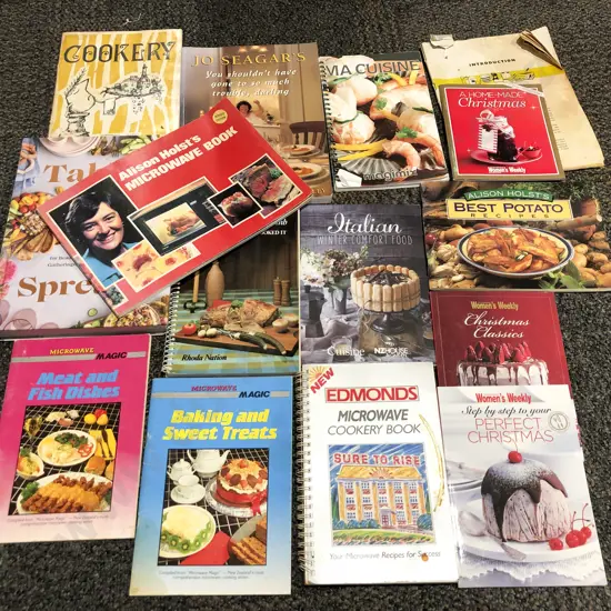 Box of Assorted Cook Books etc