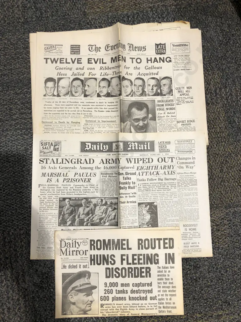 Box of Assorted Vintage Newspapers Image 1++