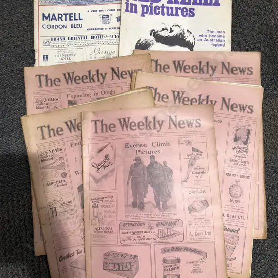 Box of Assorted Vintage Newspapers