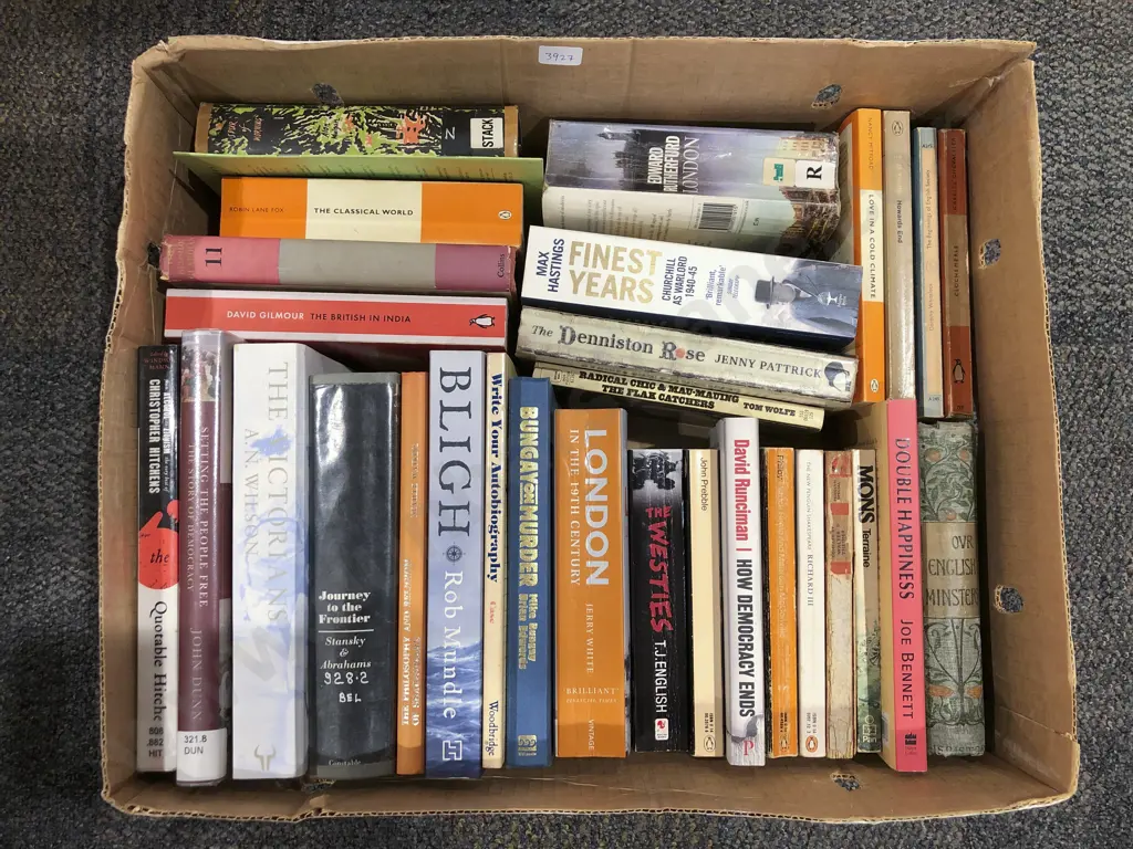 Box of Assorted Books Image 1++