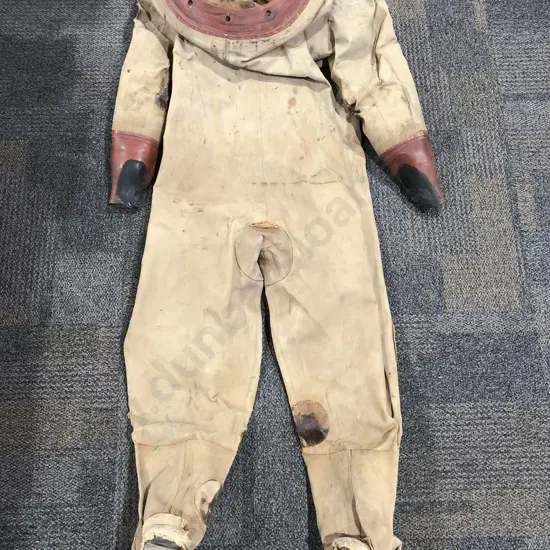 Brown Canvas Divers Suit with Collar