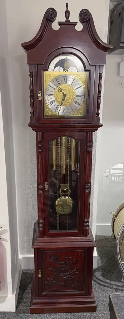 Reproduction Mahogany Grandfather Clock Image 1++