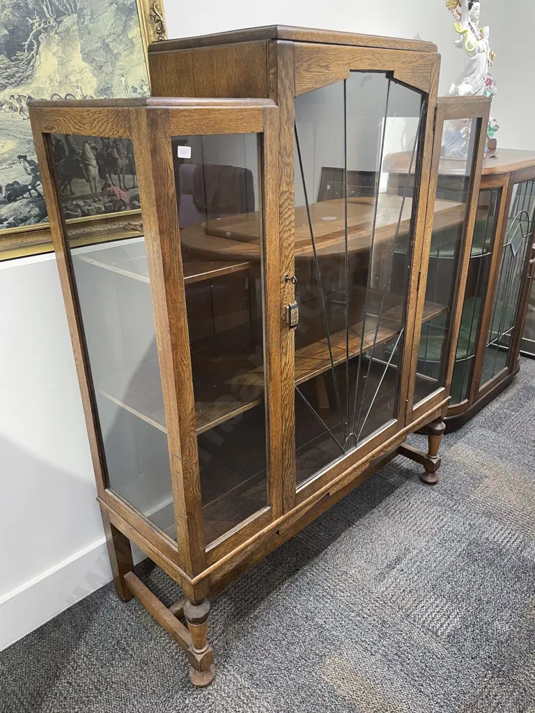 Oak Art Deco China Cabinet Image 1++