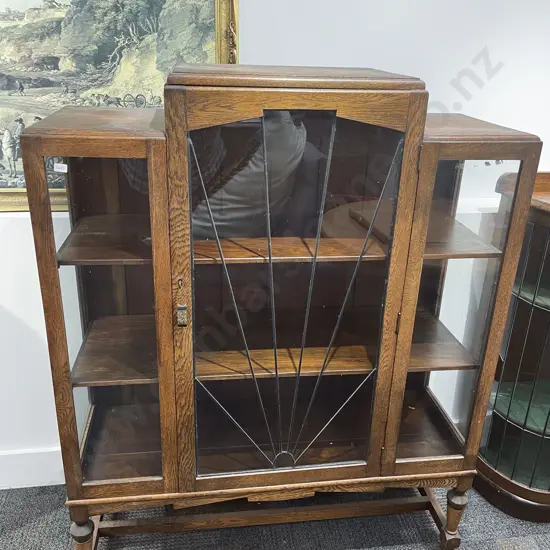 Oak Art Deco China Cabinet