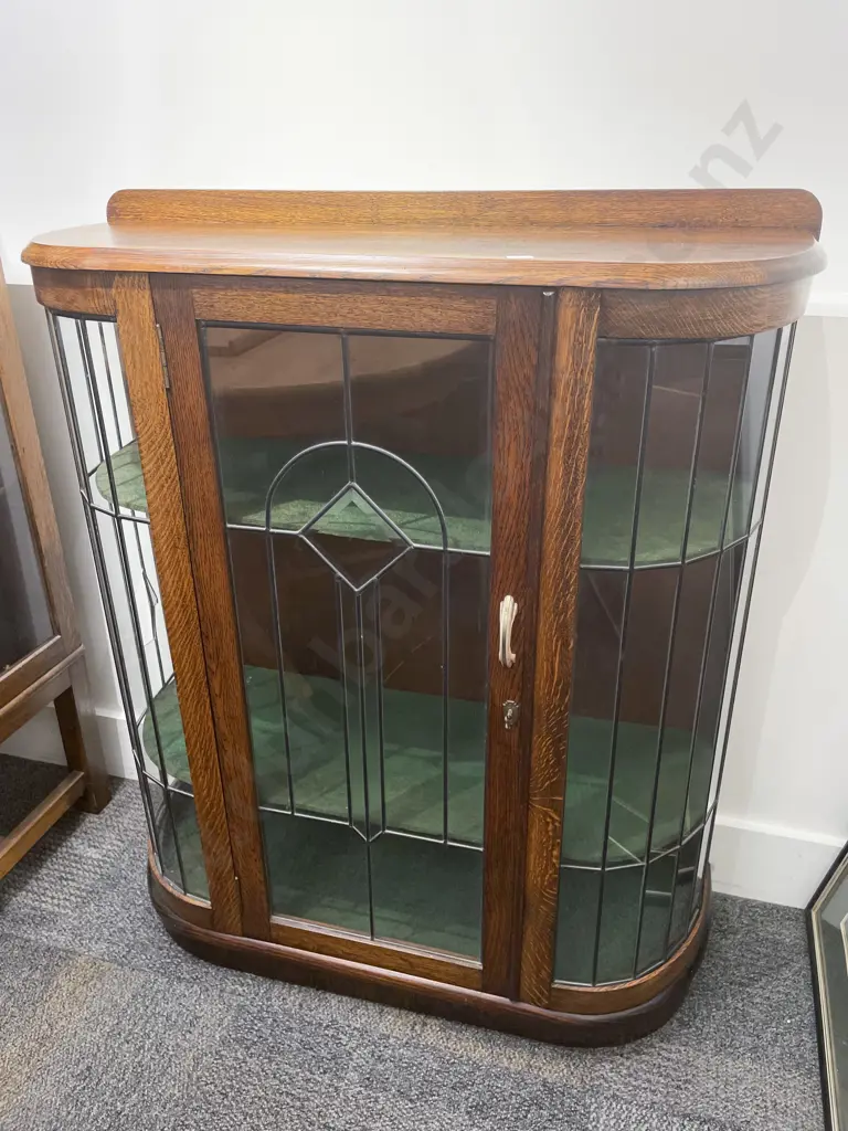 Oak Art Deco China Cabinet Image 1++