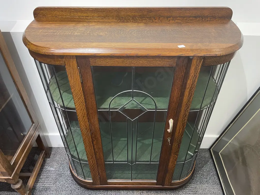 Oak Art Deco China Cabinet Image 1++