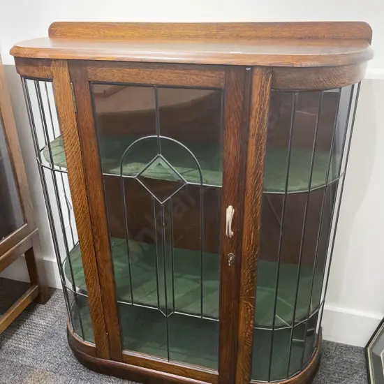 Oak Art Deco China Cabinet
