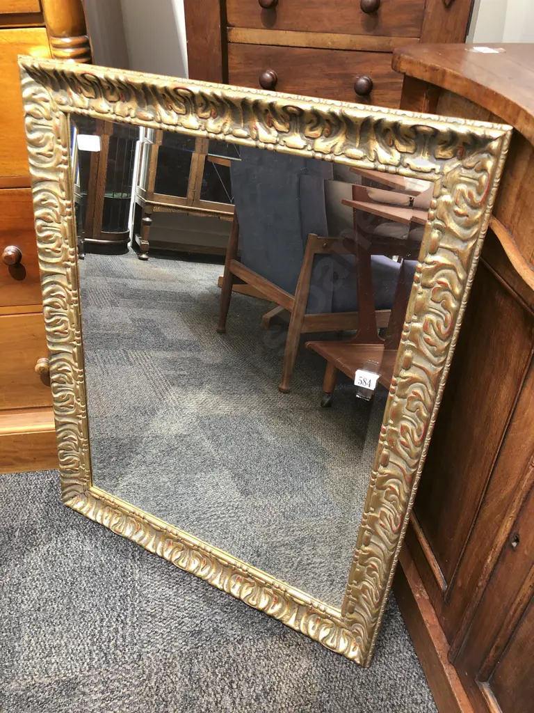 Gilt Framed Bevel Edged Wall Mirror Image 1++