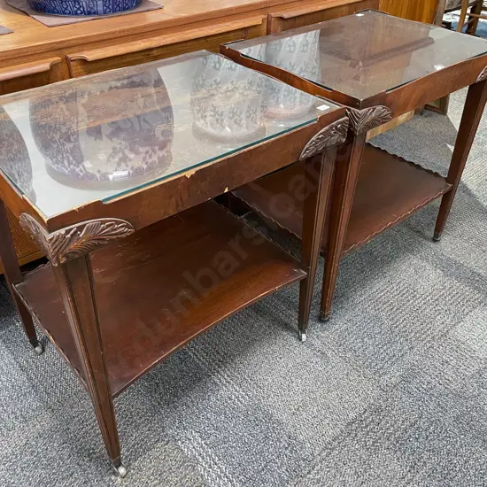 Pair of Two Tier Occasional Trolleys