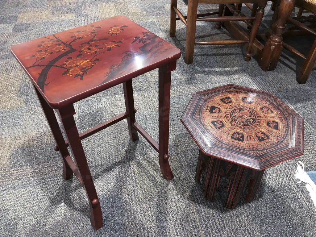 Two Lacquered Occasional Tables Image 1++