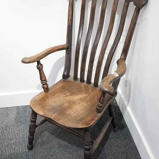 Antique Country Kitchen Stick Back Armchair