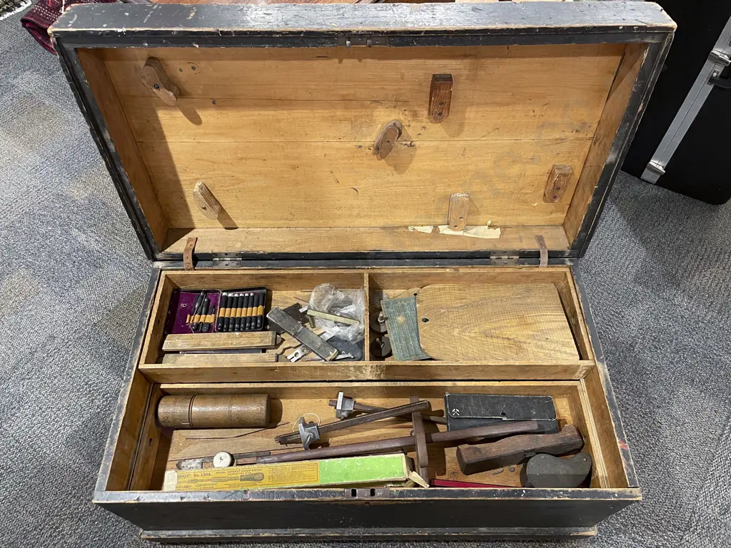 Vintage Tool Chest with Large Assortment of Tools Image 1++