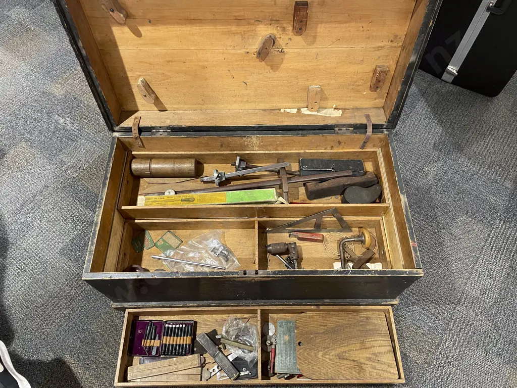 Vintage Tool Chest with Large Assortment of Tools Image 1++