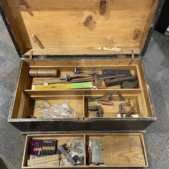 Vintage Tool Chest with Large Assortment of Tools