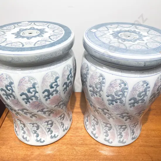 Pair of Chinese Ceramic Stools