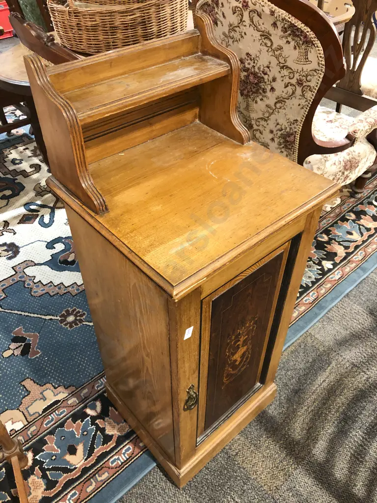 Inlaid Oak Side Cabinet Image 1++