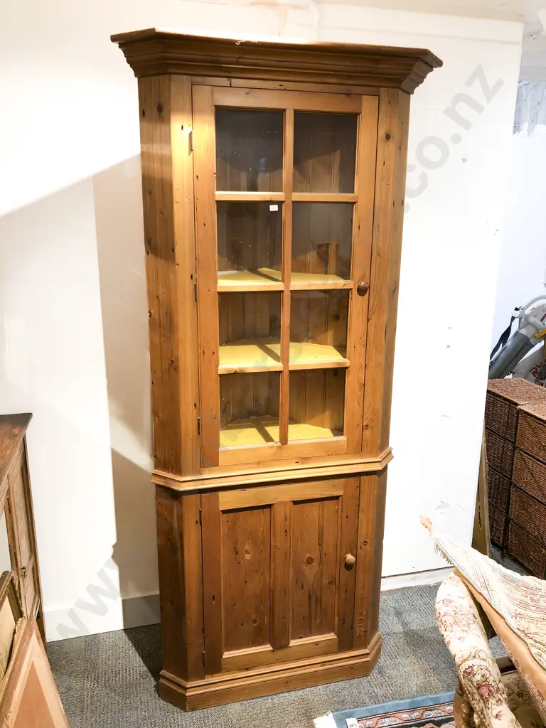 Country Pine Corner Cabinet Image 1++