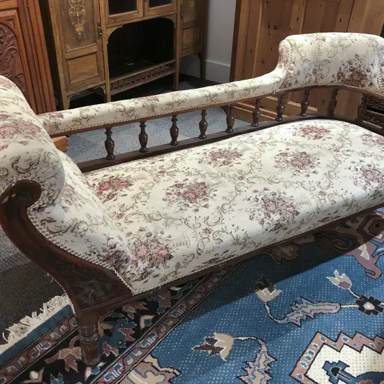 Victorian Spindle Back Settee