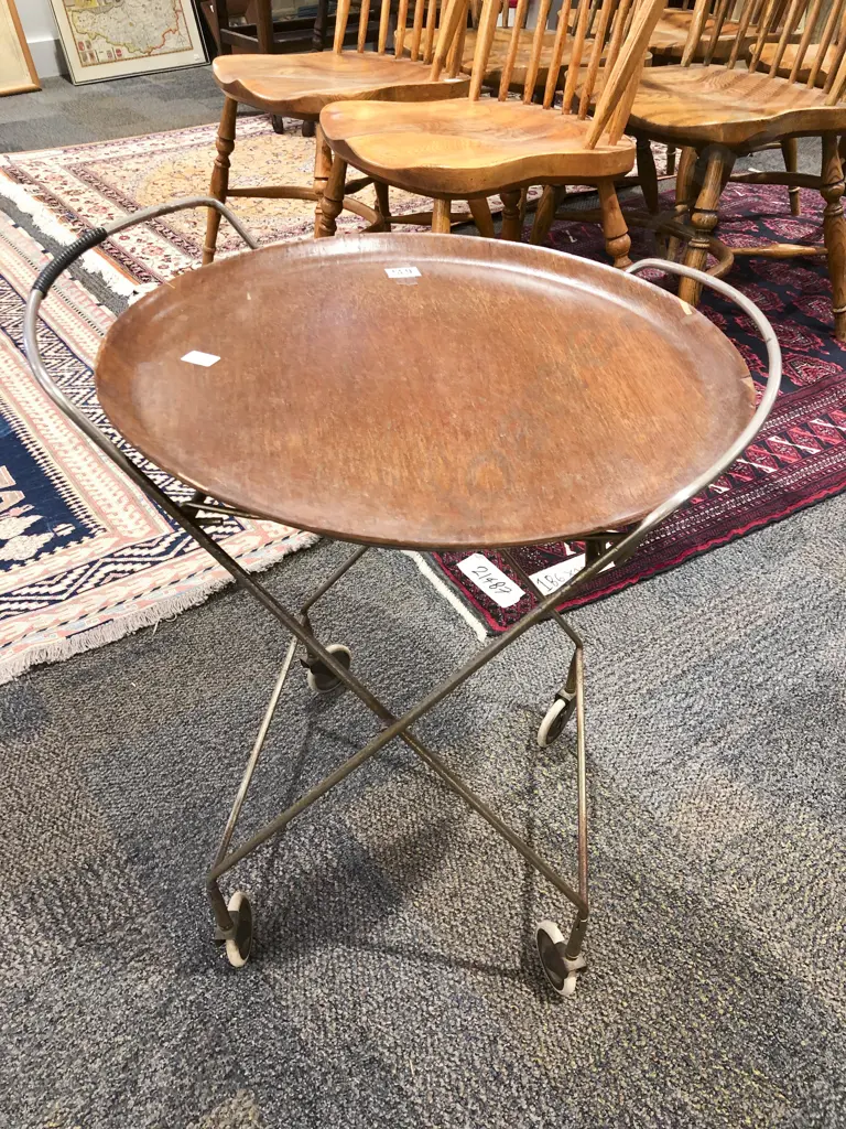 Vintage Folding Tray Trolley Image 1++