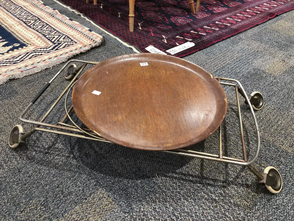 Vintage Folding Tray Trolley Image 1++