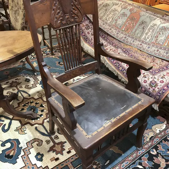 Oak Spindle Back Armchair