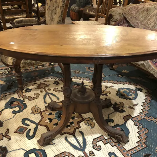 Mahogany Oval Side Table