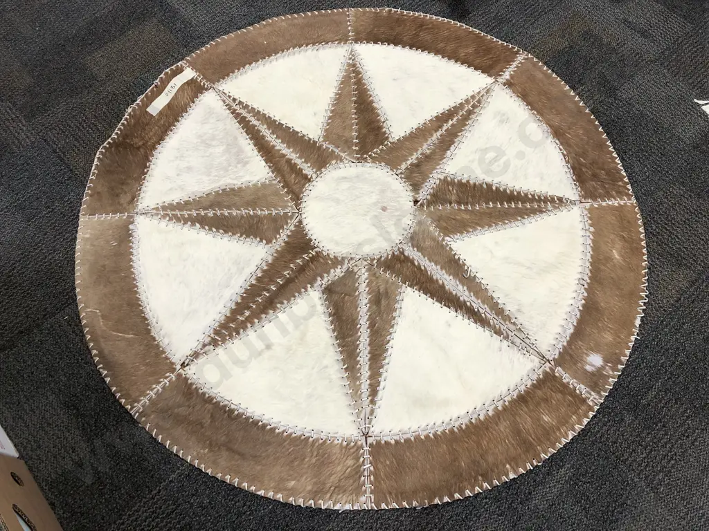 Circular Animal Hide Rug Image 1++