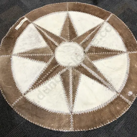 Circular Animal Hide Rug