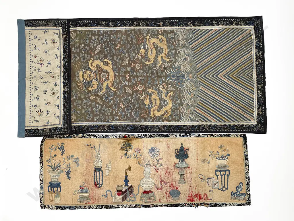 A Finely Woven Chinese Qing Dynasty Altar Cloth Image 1++