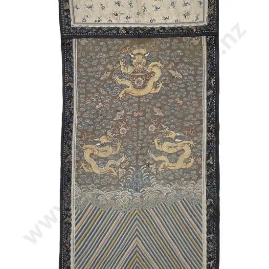 A Finely Woven Chinese Qing Dynasty Altar Cloth