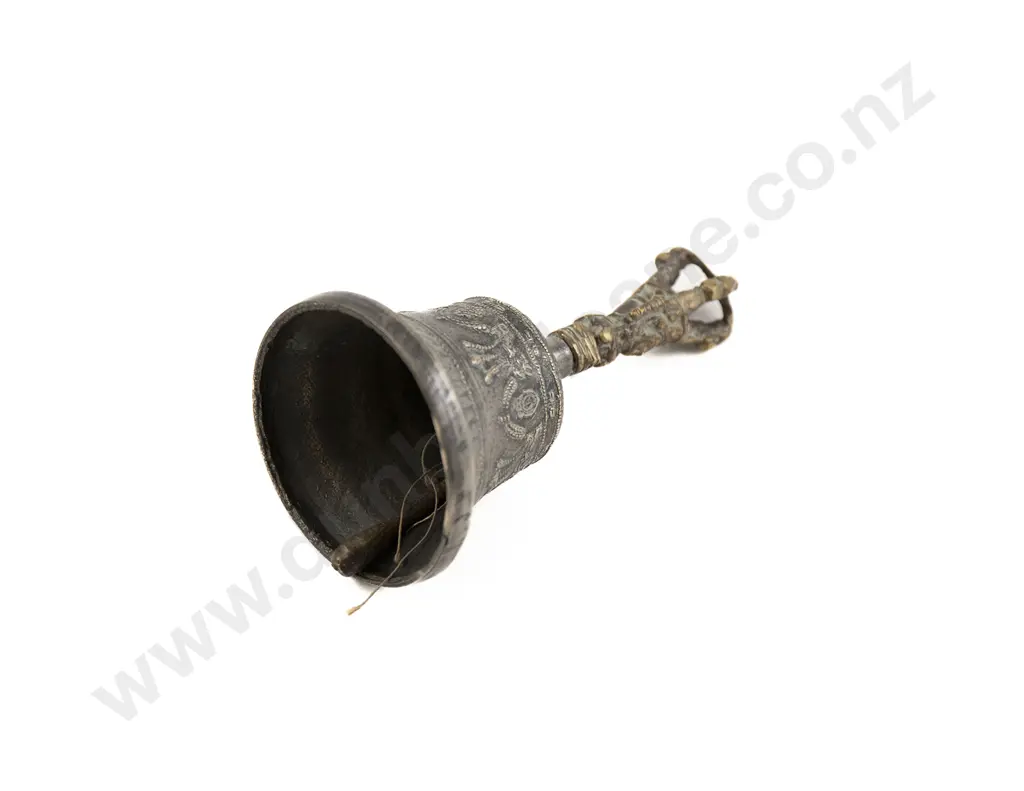 A Rare 19th Century Tibetan Bell With Brass Dorje Final Image 1++