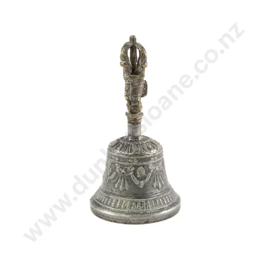 A Rare 19th Century Tibetan Bell With Brass Dorje Final