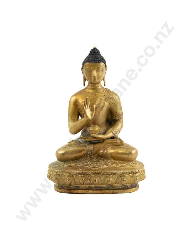 A Good Quality Early 20th Century Nepali Tibetan Figure of Shakyamuni Buddha Image 1++