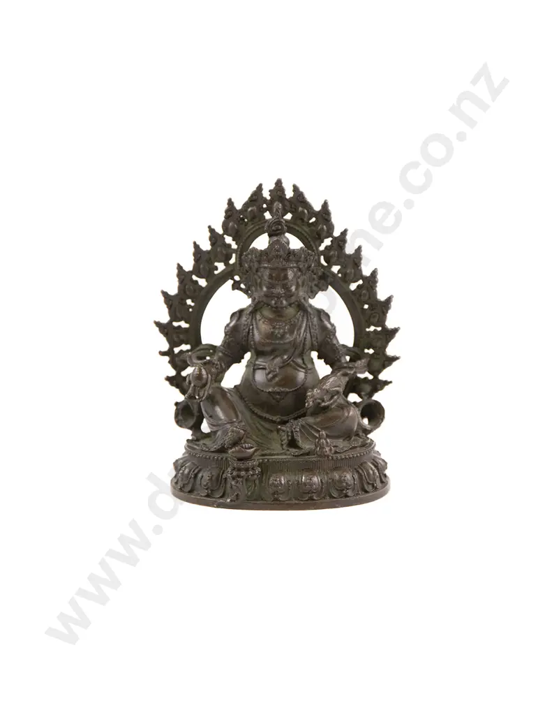 A Tibetan Copper Figure Of The Wealth Deity Yellow  Dzambhala Image 1++